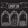 Glass candy jar