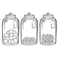 Glass candy jar Royalty Free Stock Photo