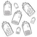 Glass candy jar