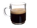 Glass cap coffee with foam Royalty Free Stock Photo