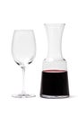 Glass And Carafe With Wine