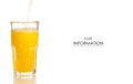 Glass carbonated water orange pattern