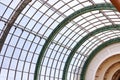 Glass ceiling interior of a modern architecture shopping mall in Dubai Royalty Free Stock Photo