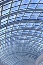 Glass ceiling modern architecture details vertical image Royalty Free Stock Photo