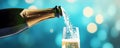 glass of champagne, AI generated Royalty Free Stock Photo