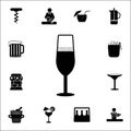 a glass of champagne icon. Bar icons universal set for web and mobile Royalty Free Stock Photo