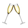 Glass of Champagne Vector Illustration