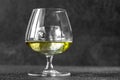 Glass of Chartreuse on the rocks Royalty Free Stock Photo