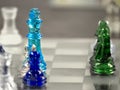 Glass Chess Blur Royalty Free Stock Photo