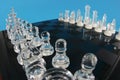 Glass chess board Royalty Free Stock Photo