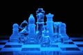 Glass chess figures