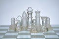 Glass chess figures