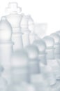 Glass chess pieces Royalty Free Stock Photo
