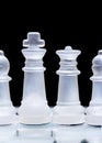 Glass chess pieces Royalty Free Stock Photo