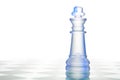 Glass chess queen Royalty Free Stock Photo