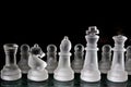 Glass chess set Royalty Free Stock Photo