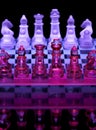 Glass Chess Set Royalty Free Stock Photo