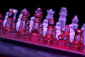 Glass Chess Set Royalty Free Stock Photo