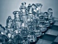 Glass Chess Set Royalty Free Stock Photo