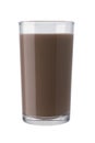 Glass of chocolate milk