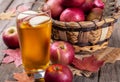 Glass of Cider With Apple Slices