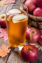 Glass of Cider With Apple Slices