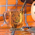 Glass cider halloween square