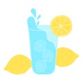 Glass of clean pure drinking water with lemon for healthy lifestyle