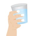 A glass of clean water in a hand