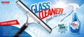 Glass cleaner ad promo Royalty Free Stock Photo