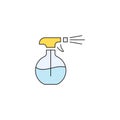 Glass cleaner sprayer bottle vector icon symbol isoalted on white background