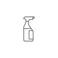 Glass cleaner sprayer bottle vector icon symbol isoalted on white background Royalty Free Stock Photo