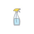 Glass cleaner sprayer bottle vector icon symbol isoalted on white background Royalty Free Stock Photo