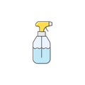 Glass cleaner sprayer bottle vector icon symbol isoalted on white background Royalty Free Stock Photo