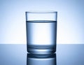 Glass of clear water resting on Royalty Free Stock Photo