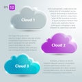 Glass clouds set with place for text Royalty Free Stock Photo