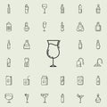 glass of cocktail dusk icon. Drinks & Beverages icons universal set for web and mobile Royalty Free Stock Photo