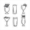 glass of cocktail dusk icon. Drinks Beverages icons universal set for web and mobile Royalty Free Stock Photo