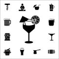 a glass of cocktail icon. Bar icons universal set for web and mobile Royalty Free Stock Photo