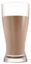 Glass of cocoa with milk. Chocolate milkshake Royalty Free Stock Photo