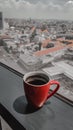 A glass of coffee above altitude