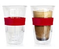 Glass Coffee Cup Empty and Full Isolated Royalty Free Stock Photo