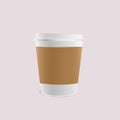 A glass for coffee or tea on a background with a corrugation vector illustration