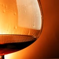 Glass of cognac close-up