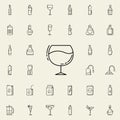 glass of cognac dusk icon. Drinks & Beverages icons universal set for web and mobile Royalty Free Stock Photo