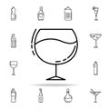 glass of cognac dusk icon. Drinks & Beverages icons universal set for web and mobile Royalty Free Stock Photo