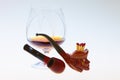 Glass of cognac Royalty Free Stock Photo