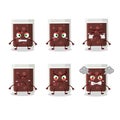 Glass of cola cartoon character with various angry expressions