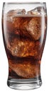 Glass of cola drink with ice cubes isolated on white background. File contains clipping path Royalty Free Stock Photo