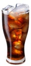 Glass of cola with ice